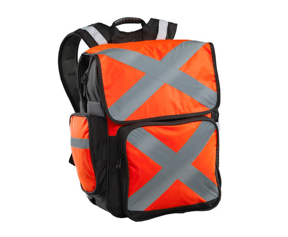 HI-VIS 34 Litre Safety Backpack - Orange - CARI11802O-safety-System Control Engineering-Cool Tools HVAC-R