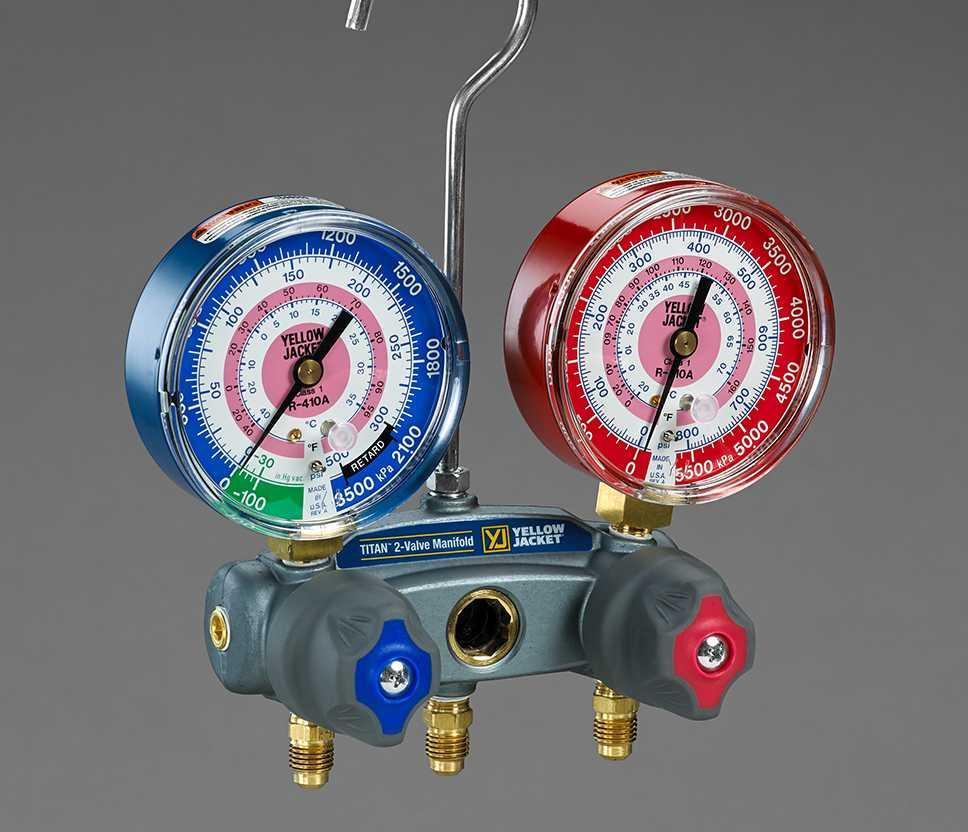 Yellow Jacket 2-valve Manifold Gauge 49814