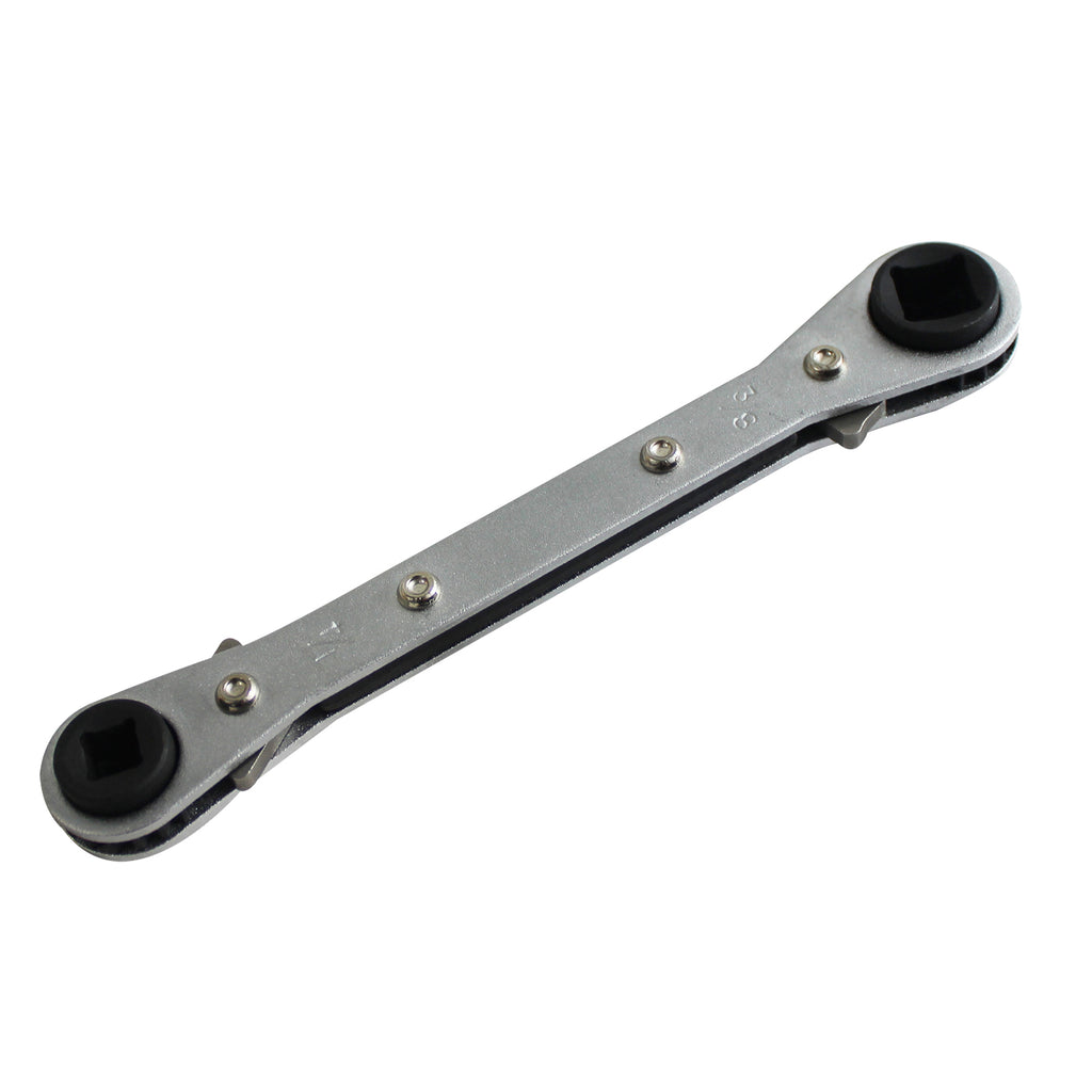 Mastercool Steel Reversible Ratchet Wrench 9/16”, 1/2” hex, 1/4 and 3/16” square - 70081