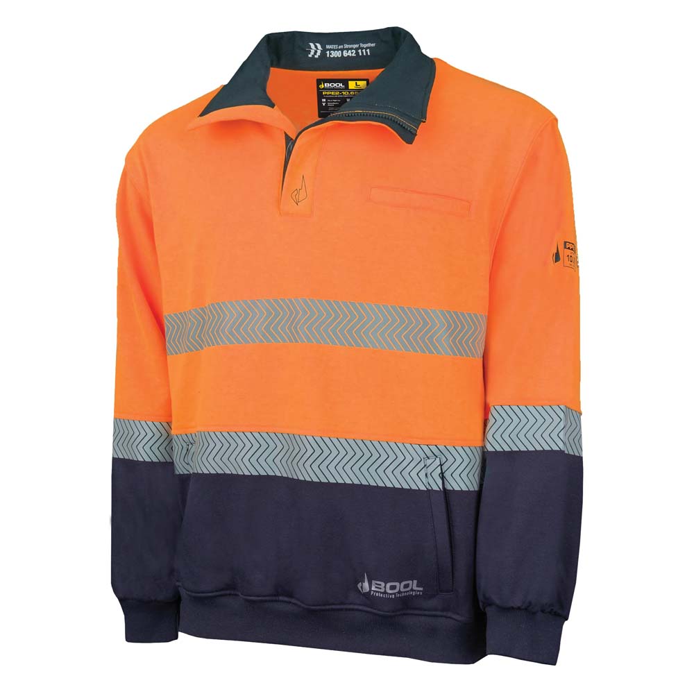 Bool Arc Flash Two Tone Water Repellent Fleece Jumper HRC2 10.6cal/cm2 - ARC-FLEECE2-B-BW2350T1