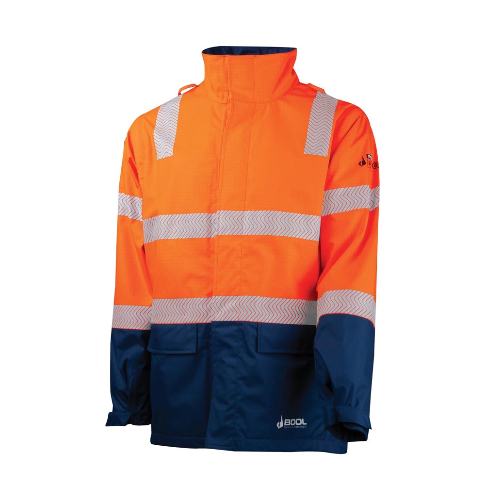 Bool Arc Flash HRC3 Hi-Vis Flame Retardant with Zip-Off Sleeves - ARC-PARKA3-B