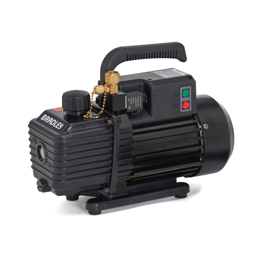 BRADLEY BRA-VP50S 2 stage 50 L/min vacuum pump with electronic solenoid valve for R32 A2L HVAC system evacuation