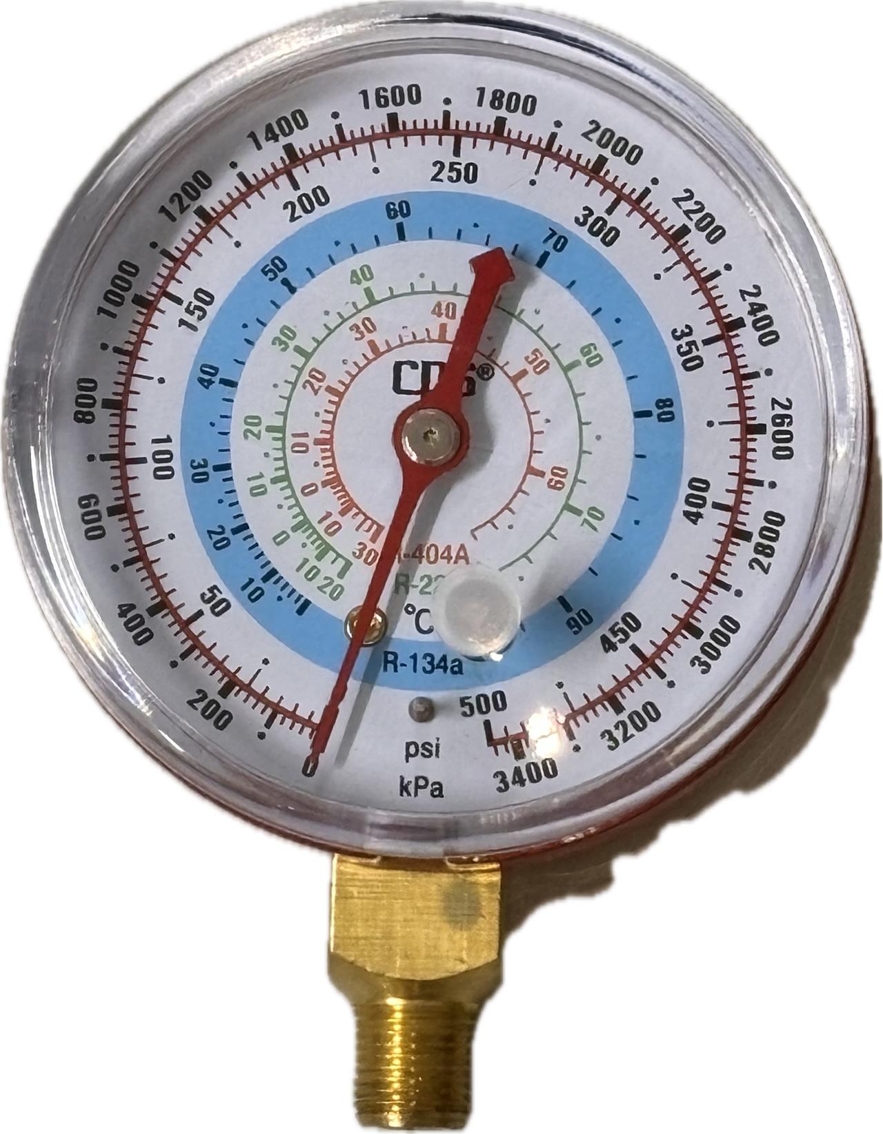 CPS RGB5H High-Pressure Gauge R410a KPa Chrome – Cool Tools HVAC-R