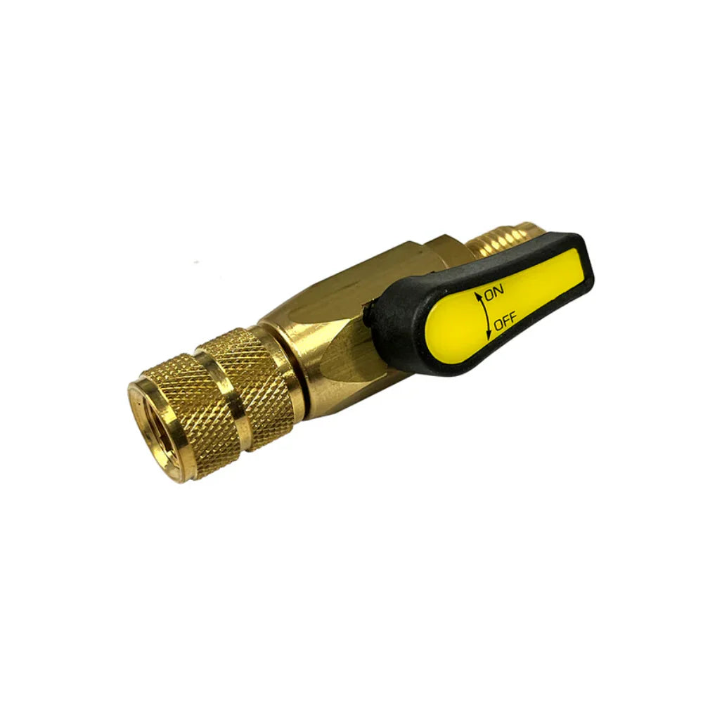 Javac Refrigerant Ball Valve 1/4" F SAE X 1/4" M SAE E33021Y