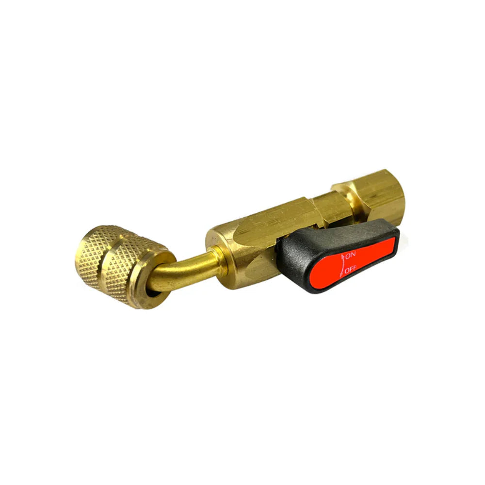 Javac 45° Refrigerant Ball Valve Auto 14mm F x 1/4" Flare F E33028R