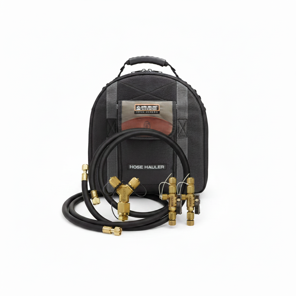 TEKEDGE HF08-ULTIMATE heavy duty high flow deep vacuum kit with hoses core removal tools and protective carry case