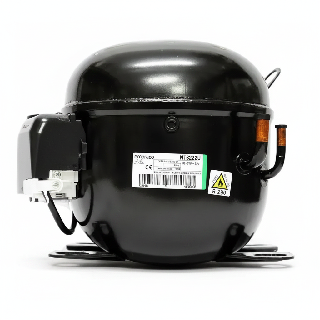 Embraco Aspera NT6222U 1 HP R290 medium temperature hermetic refrigeration compressor