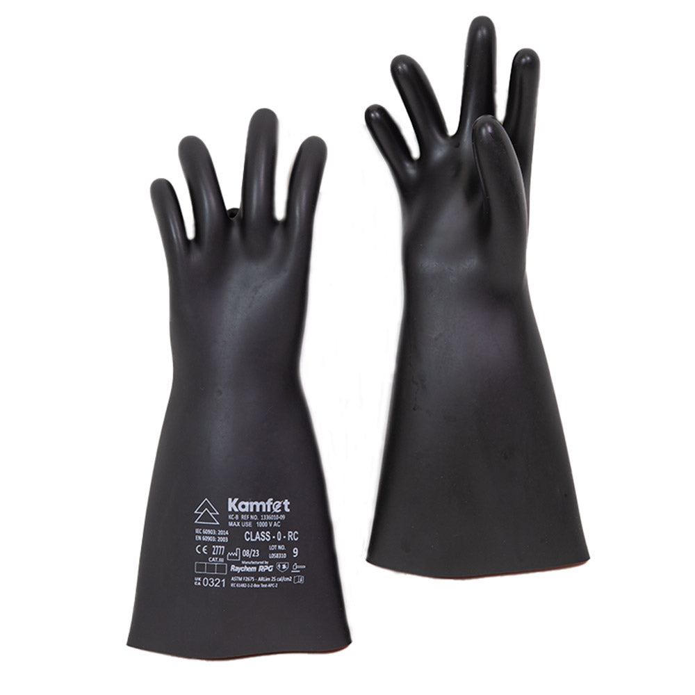 Raychem Kamfet Arc Flash Insulated Composite Glove Class 0 1000V Straight Cuff Dual Colour - GLOVE0-R-C