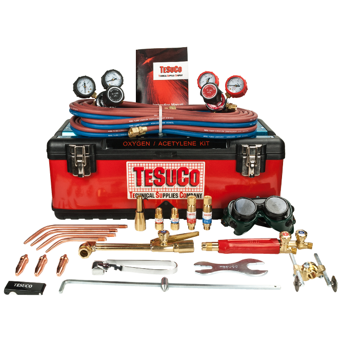 Tesuco Oxygen/Acetylene Gas Welding, Heating & Cutting Kit GWKOA