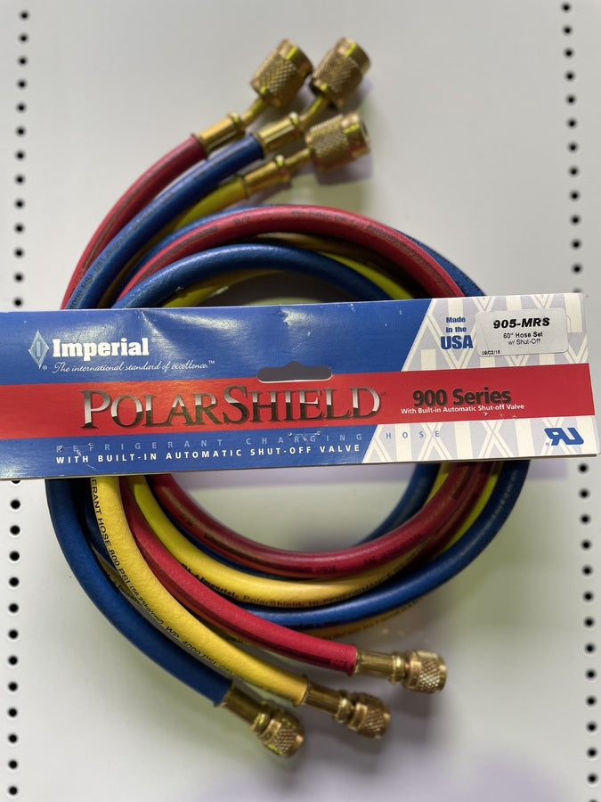 Imperial Charging Hose Set with Automatic Shut Off Valve 905-MRS