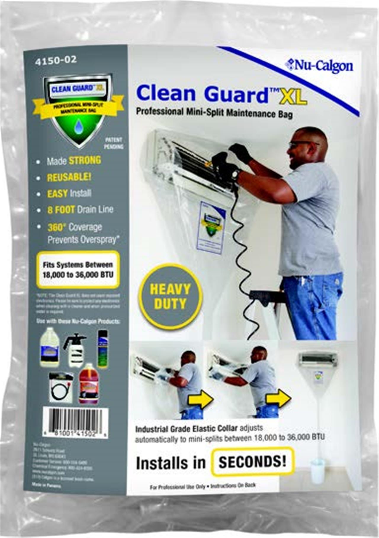 Nu-Calgon 4150-02 Clean Guard Mini-Split Cleaning Bag – Cool Tools HVAC-R