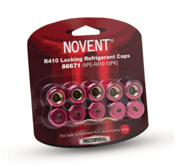 RectorSeal Novent Pink R410 Locking Refrigerant Caps 5/16" 86671