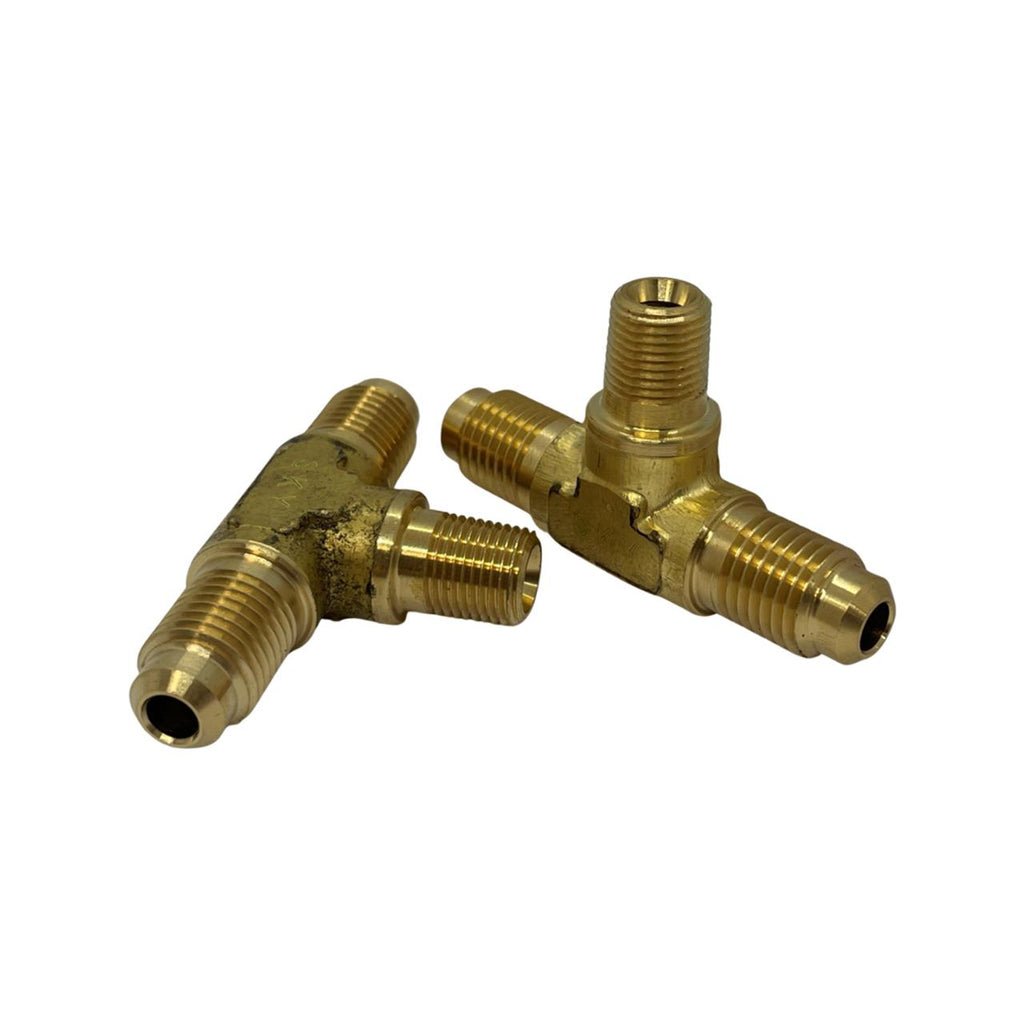 Sky Refrigeration Forged Brass Tee 1/4 x 1/4 x 1/8 R410A 233-040402