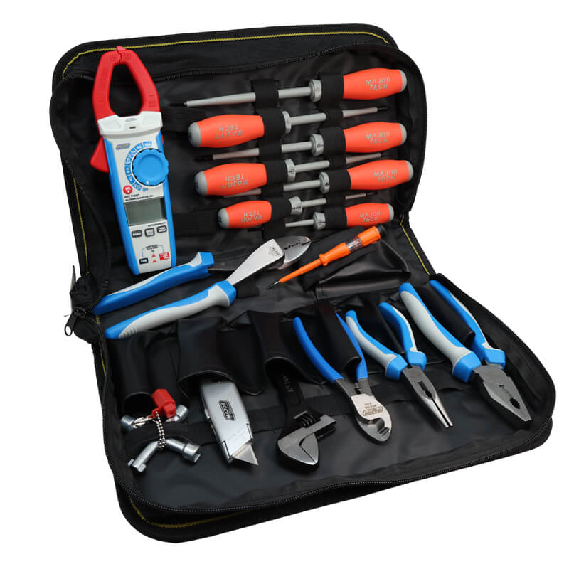 Line Tech Tools Major Tech TKE1210 Tool Kit with Digital Clamp Meter – Cool Tools HVAC-R