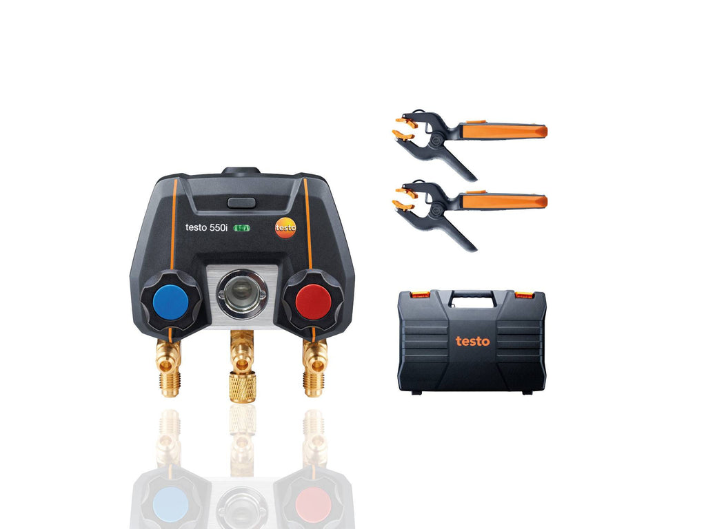 Testo 550i Smart Kit Digital Manifold and Clamp Temperature Probes 0564 3550