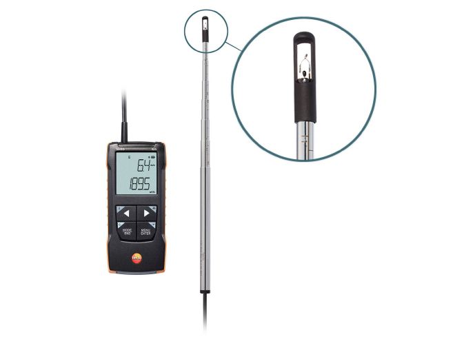 Testo 425 Compact Thermal Hot Wire Anemometer with App Connection 0563 0425