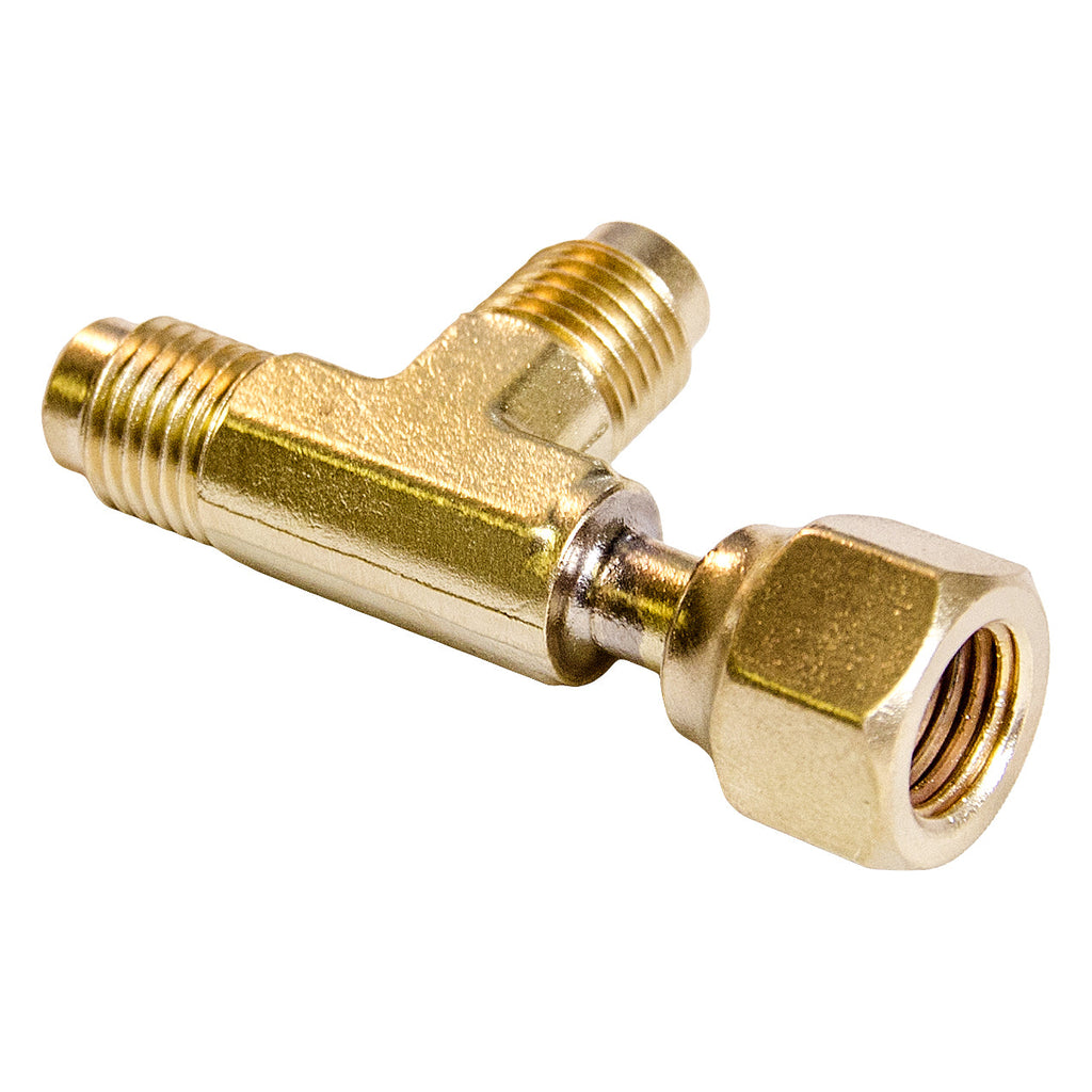 C&D 1/4" Forged Brass Access Tee Connector (Pack of 100) - CD9611
