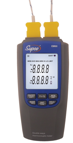 Supco Dual Differential Thermometer EM60