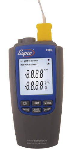Supco Infrared Thermometer with Thermocouple EM90