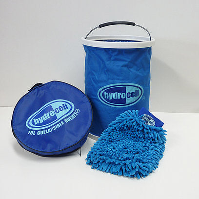 Hydrocell Collapsible Bucket Set with Wash Mitt HCB-MCB