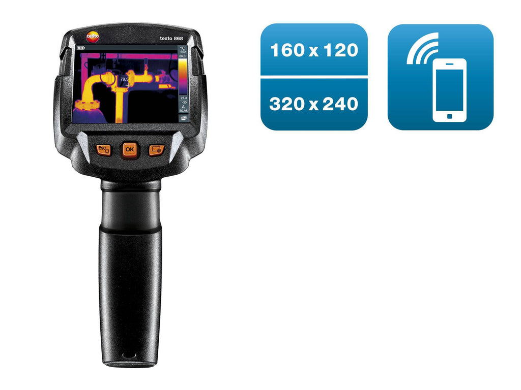 Testo 868 Thermal Imaging Camera 160 x 120 Pixels with Thermography App - 0560 8681