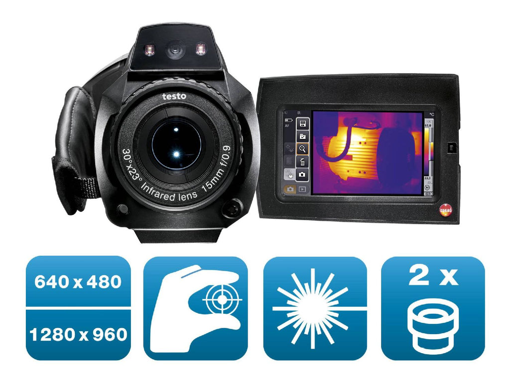 Testo 890 Professional Thermal Imaging Camera Kit 640 x 480 Pixels with 2 Lenses - 0563 0890 X2