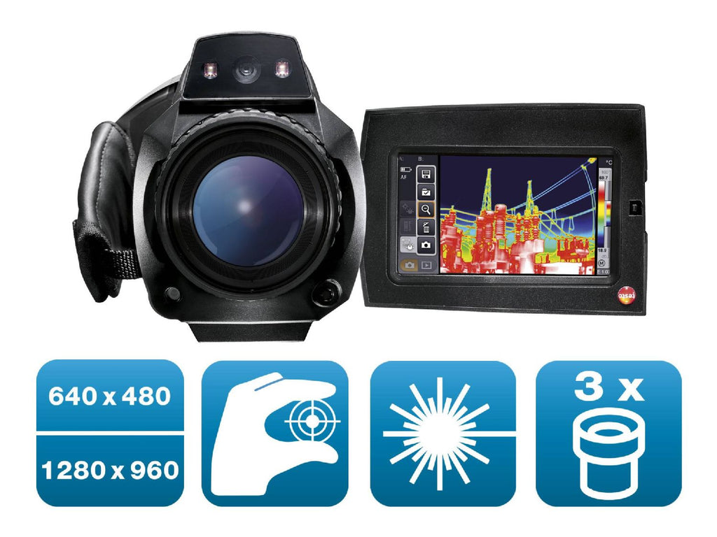 Testo 890 Professional Thermal Imaging Camera Kit with Super Telephoto Lens and 2 Additional Lenses - 0563 0890 X6