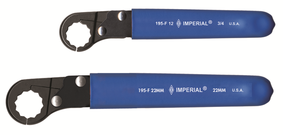 Imperial 195-F Kwik-Tite 8mm Ratchet Wrench with Two Tone Grips - 195-F08mm