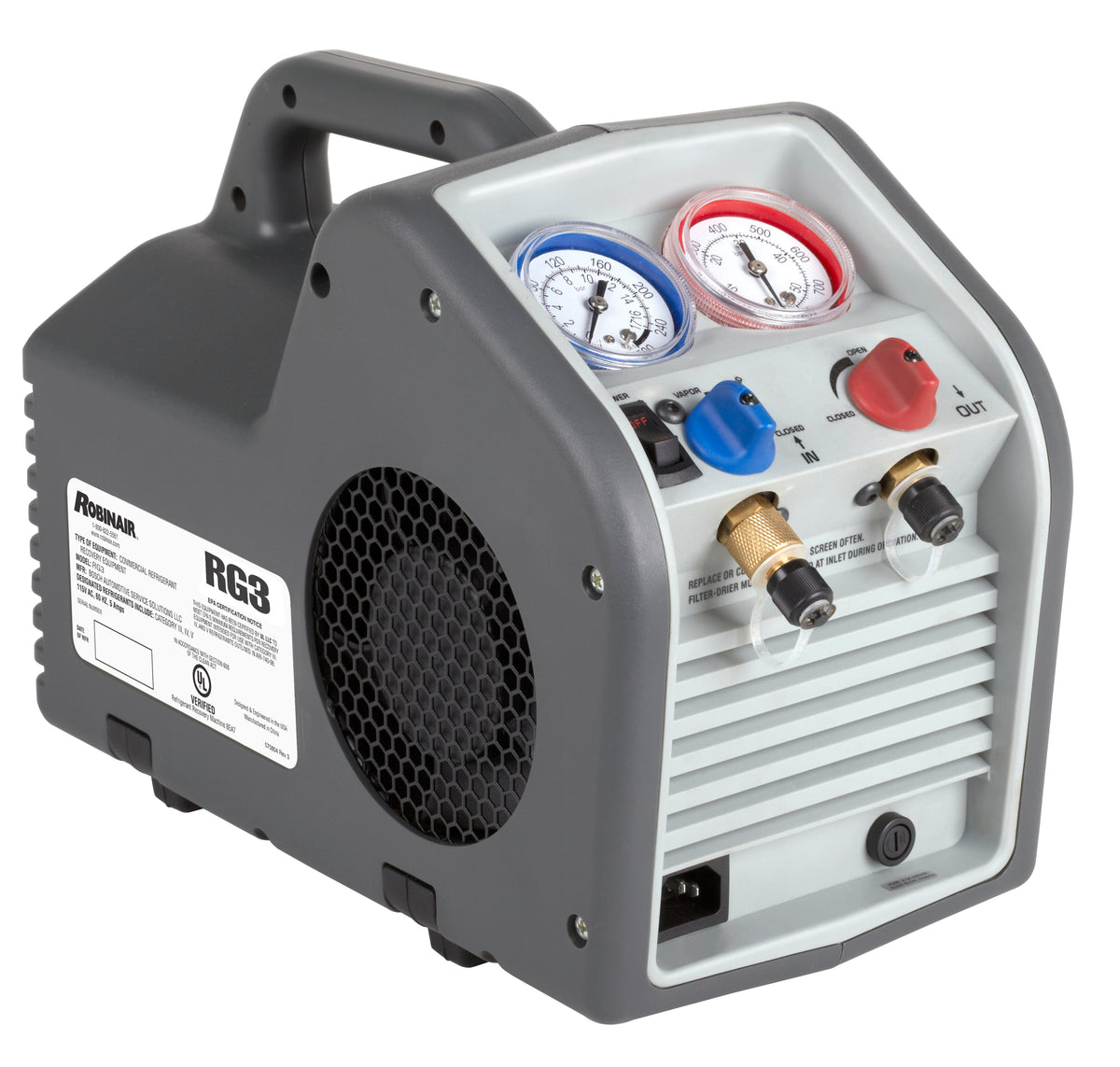 Robinair RG3 Portable Refrigerant Recovery Unit – Cool Tools HVAC-R