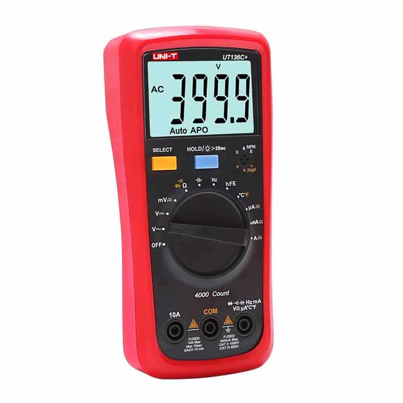 Uni-T Digital Multimeter with Temperature Probe - UT136C+
