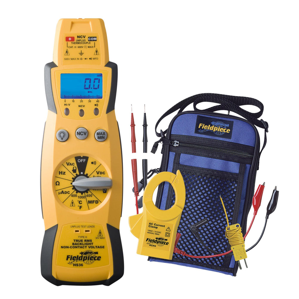 Fieldpiece True RMS Expandable Multimeter Kit with Clamp Head HS36-Fieldpiece HVAC Tool-Fieldpiece-Cool Tools HVAC-R