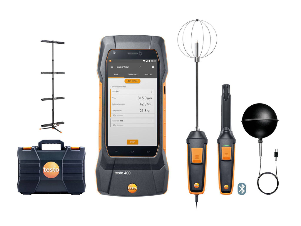 Testo 400 Indoor Air Quality and Comfort Kit with Tripod - 0563 0401