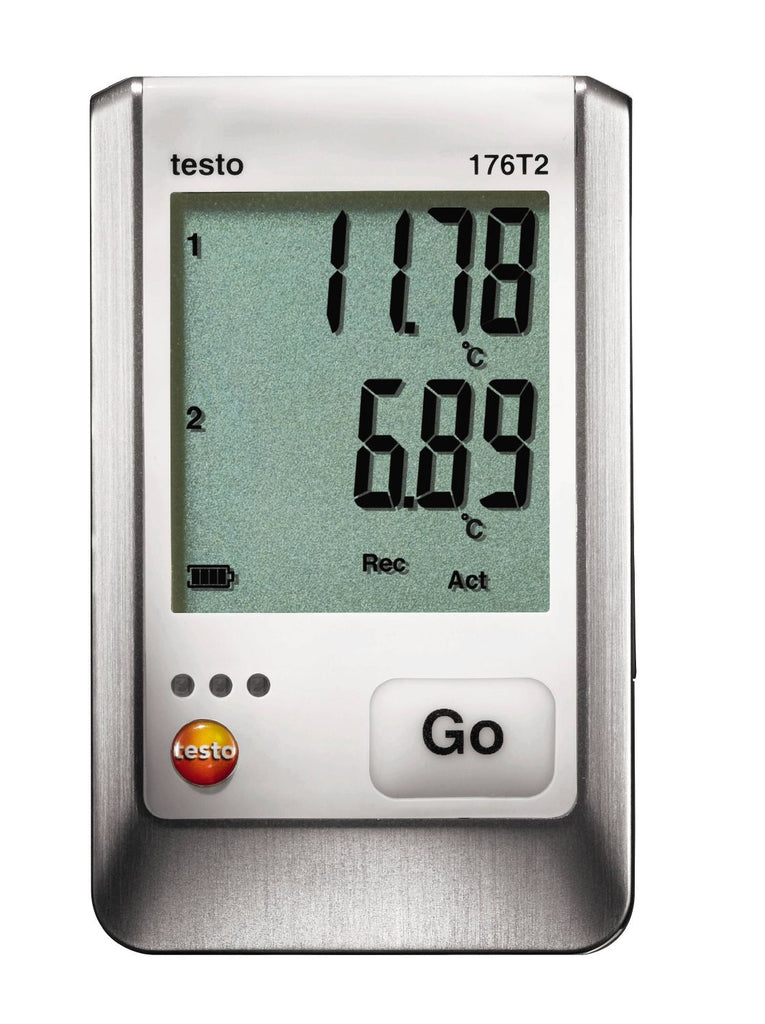 Testo 176 T2 Two Channel Temperature Data Logger with Pt 100 Sensor - 0572 1762
