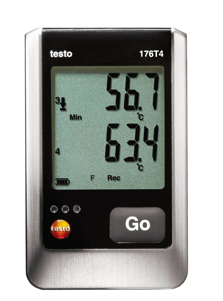 Testo 176 T4 Four Channel Temperature Data Logger with External Sensor Connection - 0572 1764
