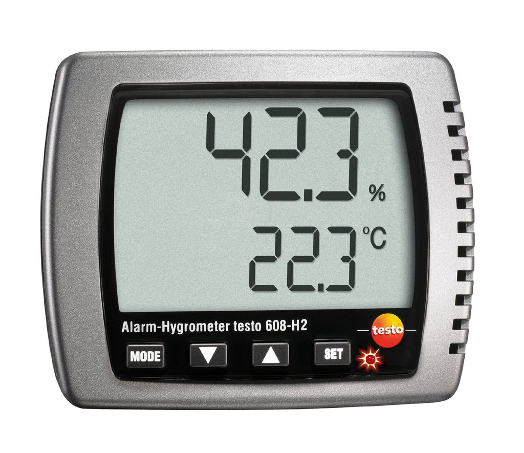 Testo 608 H2 Thermohygrometer for Continuous Indoor Climate Monitoring with Alarm - 0560 6082
